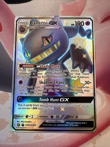 Pokemon Card Shiny Banette GX SV61/SV94 Hidden Fates Holo Full Art Ultra Rare NM