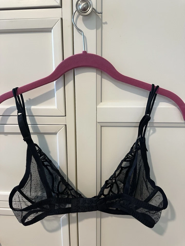 Sujetador La Perla Studio 2 negro con aros cierre trasero encaje 34 D Foto 2 de 4