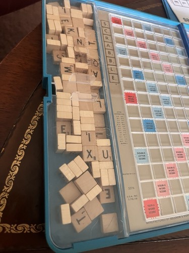 Vintage 1977 Blue Travel Edition Scrabble Brand Crossword Game- Complete - Picture 10 of 15
