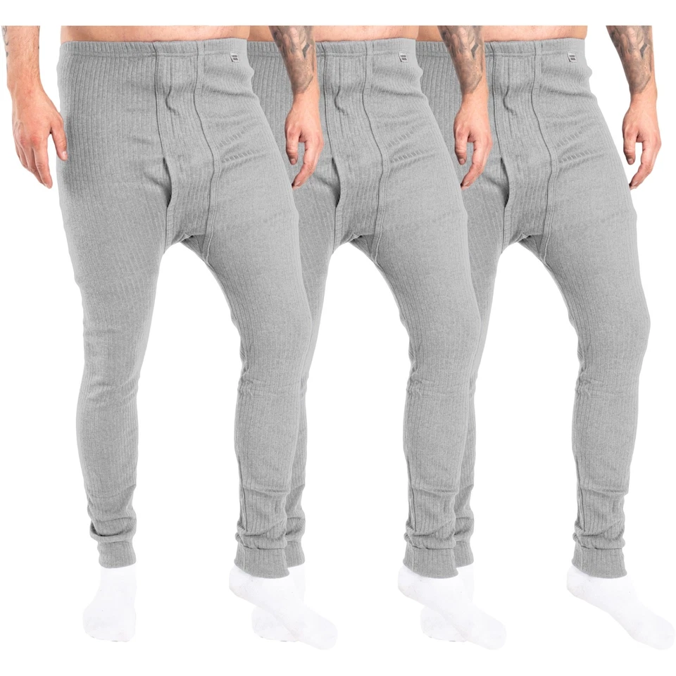 Herren Thermo lange Unterhose 3er Pack Thermowäsche Unterwäsche Baumwolle Set - Bild 3 von 4