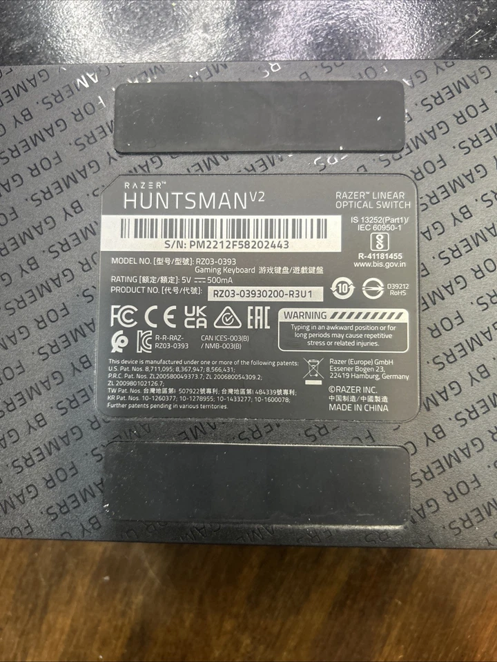 Razor Huntsman, V2 Gamer Keyboard - Image 2 of 2