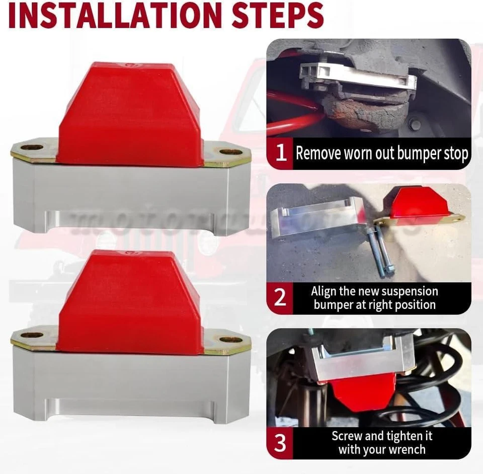 Polyurethane Rear End Bump Stops Kit For 1982-2002 Camaro/Firebird 17" Wheels US — 第 3/4 张图片