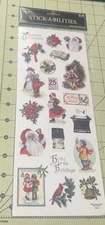 2013 The Paper Studio Stick-A-Bilities Stickers - Vintage Christmas Icons 20pcs