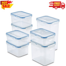 Lock & Lock Easy Essentials Food Storage Container Set 14 Pcs Kitchen Organizer
