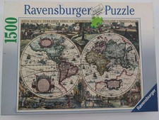 Ravensburger 1500 pc. Historic World Map 1636 1995 jigsaw puzzle Vintage rare