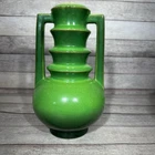 RARE Roseville 1928 Futura 389-9 Vintage Art Deco Green Emerald Urn Art Pottery