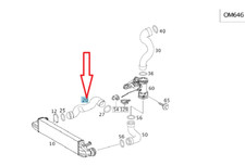 Ladeluftschlauch rechts Mercedes-Benz original Turboschlauch C-Klasse W203 OM646