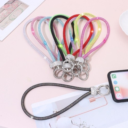 Keychain Diamond Crystal Anti-lost Rope Wrist Straps Phone Accessories - 第 1/22 張圖片