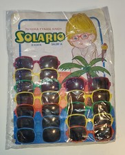 12 Vintage 80s Kid's sunglasses SOLARIO made in Greece in card