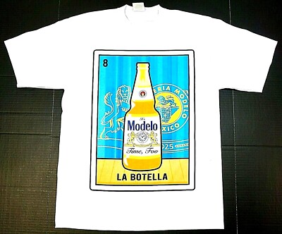 MODELO T-shirt La Botella Mexico Cerveza Mexican Beer Men's Tee 100% Cotton New