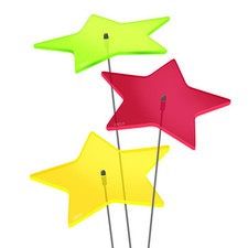 3 Stück SUNPLAY Sonnenfänger Ø10cm Suncatcher Gartenstecker Sterne Stella MIX
