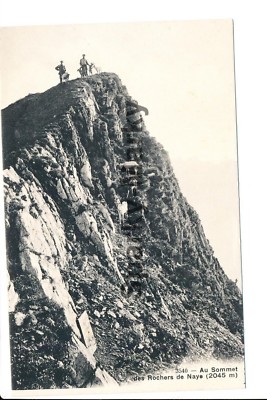 Schweiz Au Sommet des rochers de Naye Vintage Postkarte G001