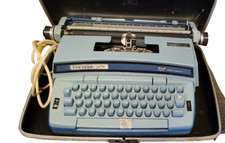 Vintage Baby Blue Smith Corona Electric Coronet Super 12 Typewriter w/ Case  thumbnail