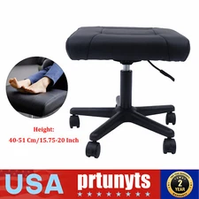 Office Foot Stool with Wheels, Height Adjustable Rolling Leg Rest Adjustable