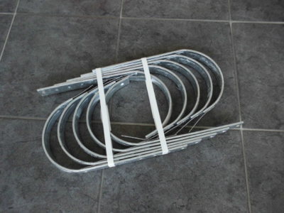 10 Stück Rinneneisen Rinnenhalter Halter größe 8 tlg. FF verz  (stück / 2,75 ).