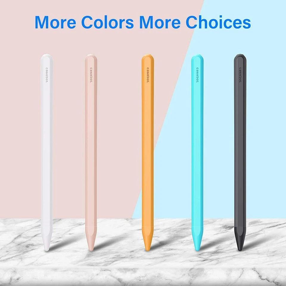 Silicone Sleeve for Apple Pencil 2nd Gen Pen Skin Case Cover with 2 Nib Covers - Image 3 of 4