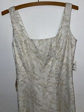 nwt vintage 90s y2k dave and johnny long ivory and gold Prom Dress Formal 5 6