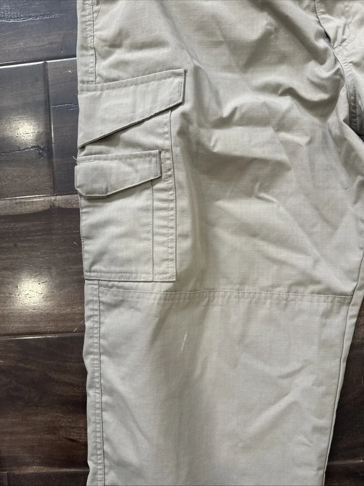 Tru-Spec Tactical Work Pants Men 38W 30 Gray Cotton Ripstop Cargo Pockets - Image 2 of 4