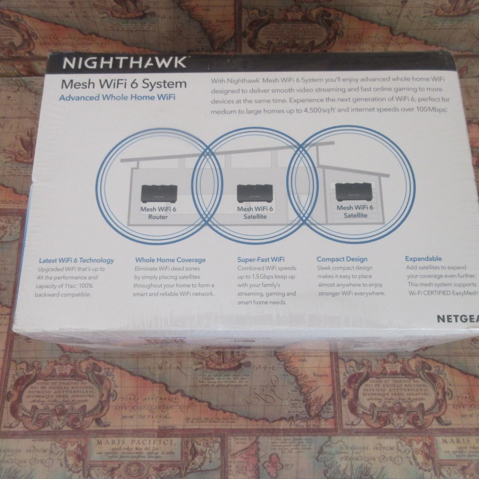 ~SEALED~NETGEAR Nighthawk MK6W-100NAS Whole Home Mesh WiFi 6 Sys AX1500 Router - Image 3 of 3