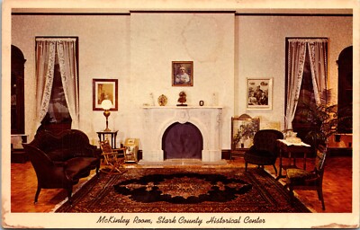 McKinley Room Stark County Historical Center CANTON OHIO posted1964 POSTCARD D11