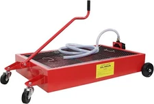 Oil Drain Pan 15 Gallon Oil Drain Tank, Large Capacity Oil Drain Cart, with Pump