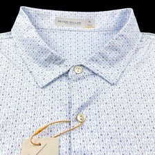 Peter Millar Crown Sport Featherweight Pina Colada Polo Shirt White XL 110