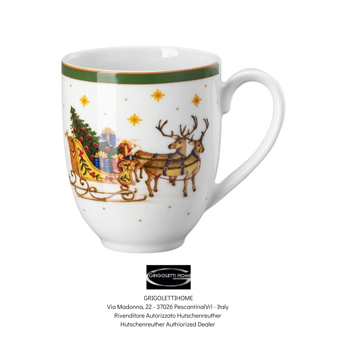 Hutschenreuther - Natale 2023 Happy Wintertime Green - Bicchiere con manico/Mug