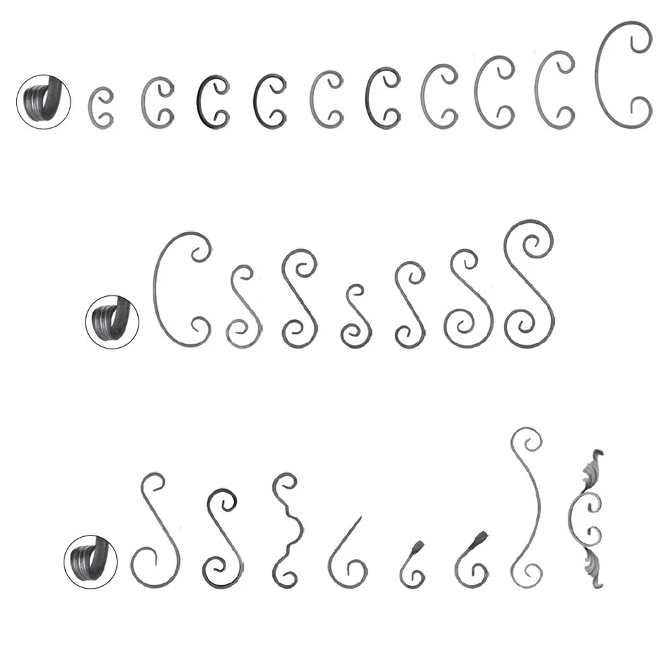 shivler Stahl Form Zaundeko Zierelement Flachstahl Dekoration Zaun Geländer 12x6 - Bild 3 von 3