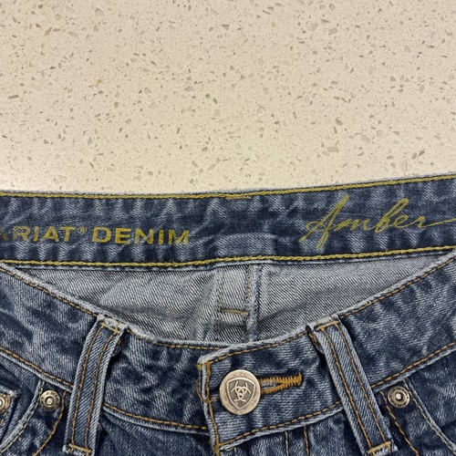 Ariat Denim Amber Bootcut Jeans Nieten Low Rise Medium Wash Damen 26 Regular - Bild 2 von 7