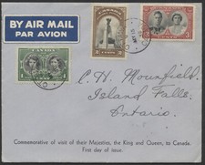 1939 #246-248 Royal Visit FDC Unusual Unlisted Text Cachet Ottawa CDS