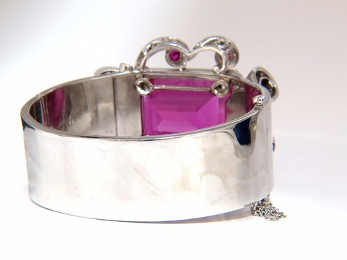 Pink Sapphire Diamonds Ruby Bangle Bracelet Parisian Posh Deco+ - Picture 4 of 12