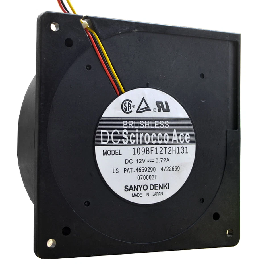 SANYO DENKI DC Scirocco Ace 109BF12T2H14 120mmx32mm 12032 12V 0.72A Blower Fan - Image 4 of 4