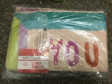 BNWT Next Pink You Got This  Bath Mat 50 X 80 Cm 100% Cotton