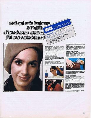 ADVERTISEMENT ADVERTISING 015 1968 BLUE CARD uine bargain