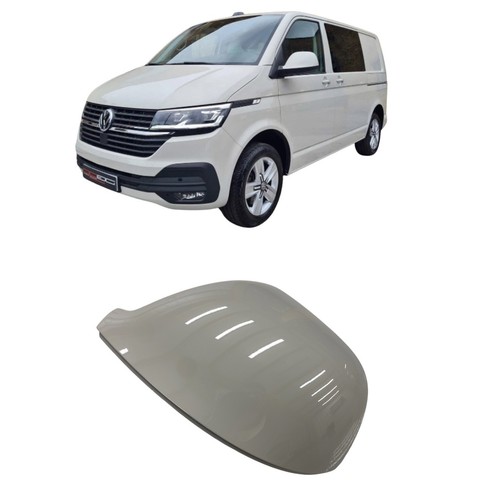 For VW Transporter T6.1 Wing Mirror Cover Painted LA7A Ascot Grey Left Side - Picture 2 of 5