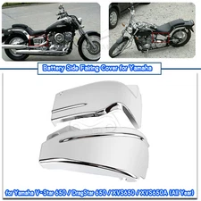 Motorcycle Chrome Battery Side Cover Fit for Yamaha V-Star 650 XVS650A Classic