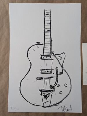 Tim Armstrong, ''Charcoal Gretsch'' signed # 21/100  12'' x 18''  - Rancid - Punk