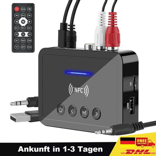 3.5mm NFC Bluetooth 5.0 Empfänger AUX Cinch Buchse Hifi Wireless Audio Adapter