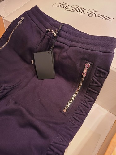 $790 New Balmain Sweatpants Shorts Black US Sz XL/38 Limited Authentic! - Picture 4 of 13