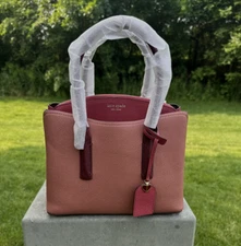 Kate Spade New York Margaux Medium Satchel Tinted Rose Crossbody Bag Purse NWT