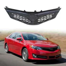 For 2012 2013 2014 Toyota Camry SE XSE Front Upper Bumper Grille Grill Black