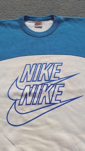 90s NIKE Swoosh Sweatshirt Sz S Running Track Top Shirt Training Made USA RARE - Picture 4 of 6