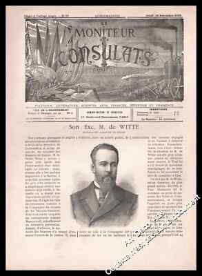 M von WITTE Finanzminister Russlands Russia Der Konsulate Monitor 1899