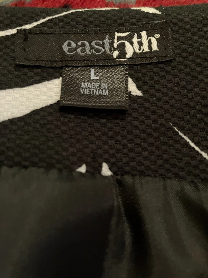 East 5th Women’s Size Large Black & White Cotton Blend Suit Seperate Jacket S81 - Image 3 of 4