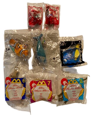 Vintage McDonalds Happy Meal Toys Disney Dinosaur Alvin Nemo (Sealed)