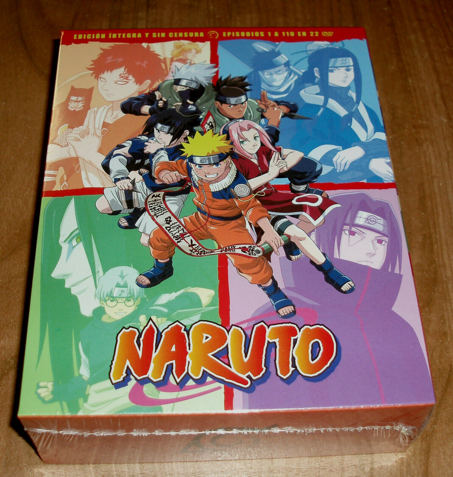 Naruto Edizione Integra Box 1 Set 22 DVD Nuovo Sigillato 1-110 (Senza Aprire) R2