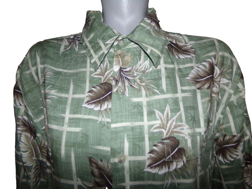 NWT $34, CROFT & BARROW Men's Sz Medium Shirt Green/White/Brown Short Sleeve - Imagen 2 de 9