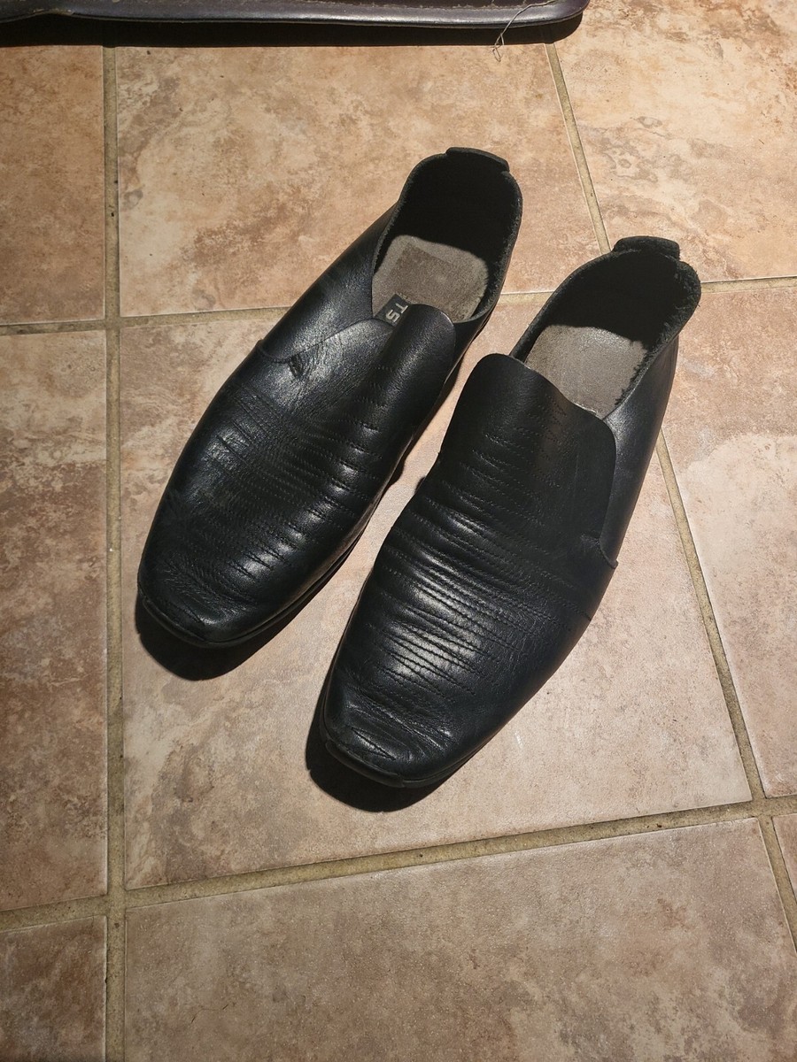 Men TSUBO Black Leather Loafers SIZE 10 | eBay display picture 3