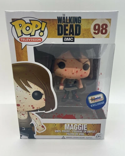FUNKO POP WALKING DEAD MAGGIE GREENE BLOODY 98 GEMINI EXCLUSIVE BLOOD SPATTERED