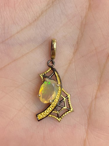 NATURAL FIRE OPAL 6X8 SET STERLING SILVER925 RING EARRING PENDENTS - 第 7/14 張圖片